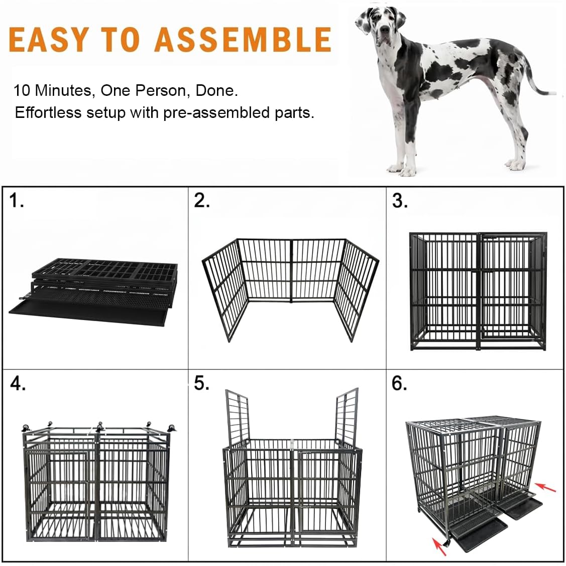 boldbone 54 inch heavy duty indestructible and escape-proof, package contents