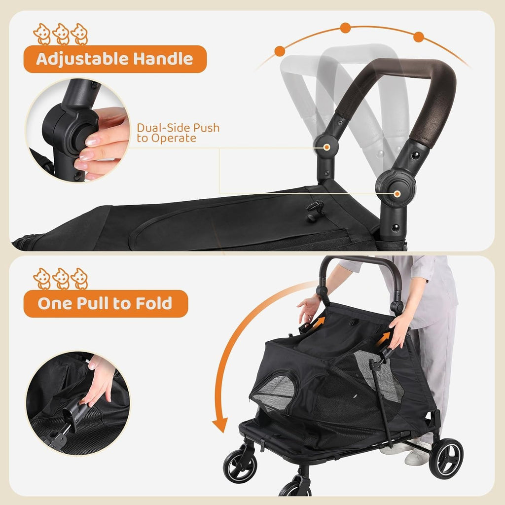 mamizo foldable dog stroller for large & medium, package contents
