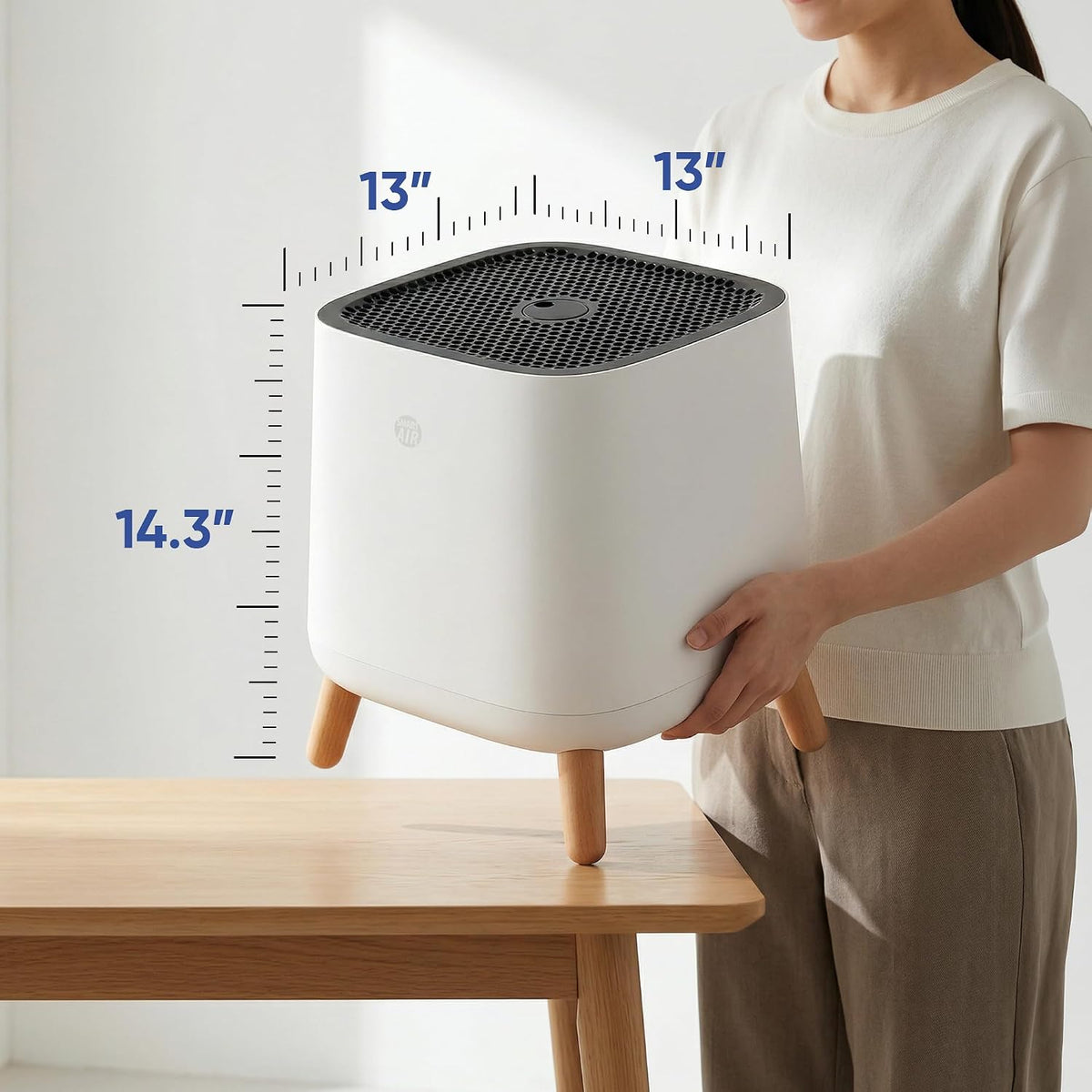 smart air(aka smart health) sqair air purifier|h13 hepa, close-up detail