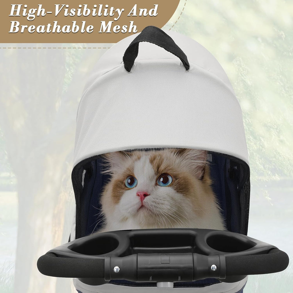 athena collection 4 wheels pet stroller dog stroller, view 12