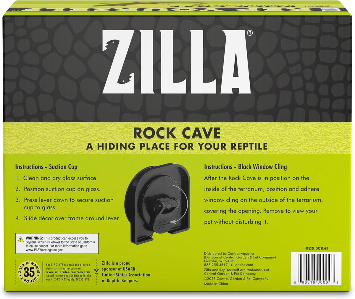 zilla rock cave vertical décor, reptile hides for, view 9