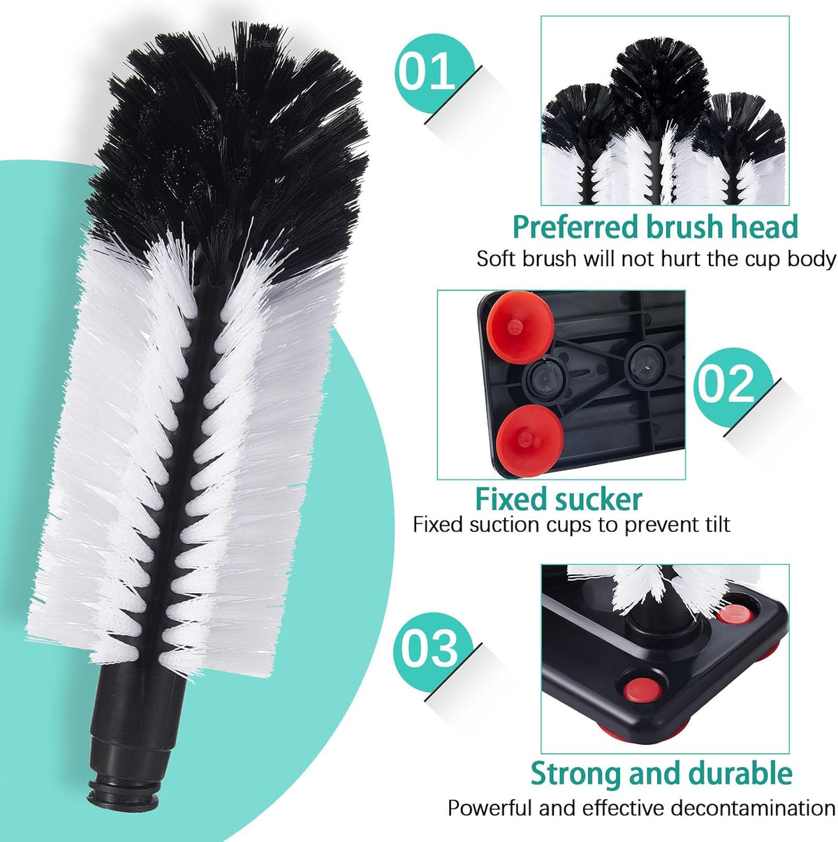 havawish 2 pack water bottle cleaning brush with shown in use