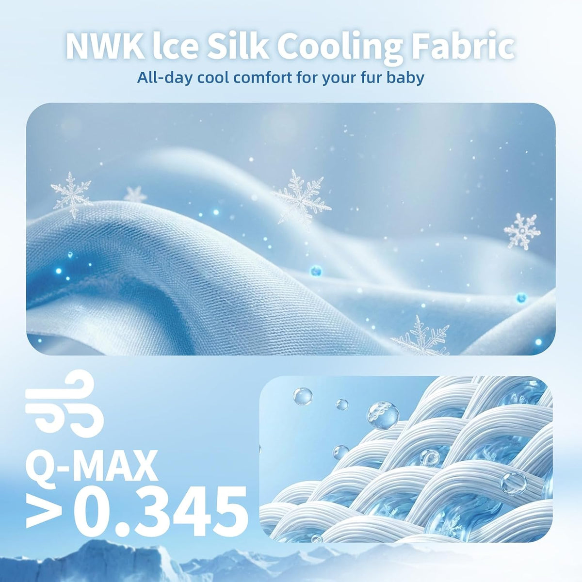 nwk pack of 4 pet cooling mat q-max>0.345 showing dimensions