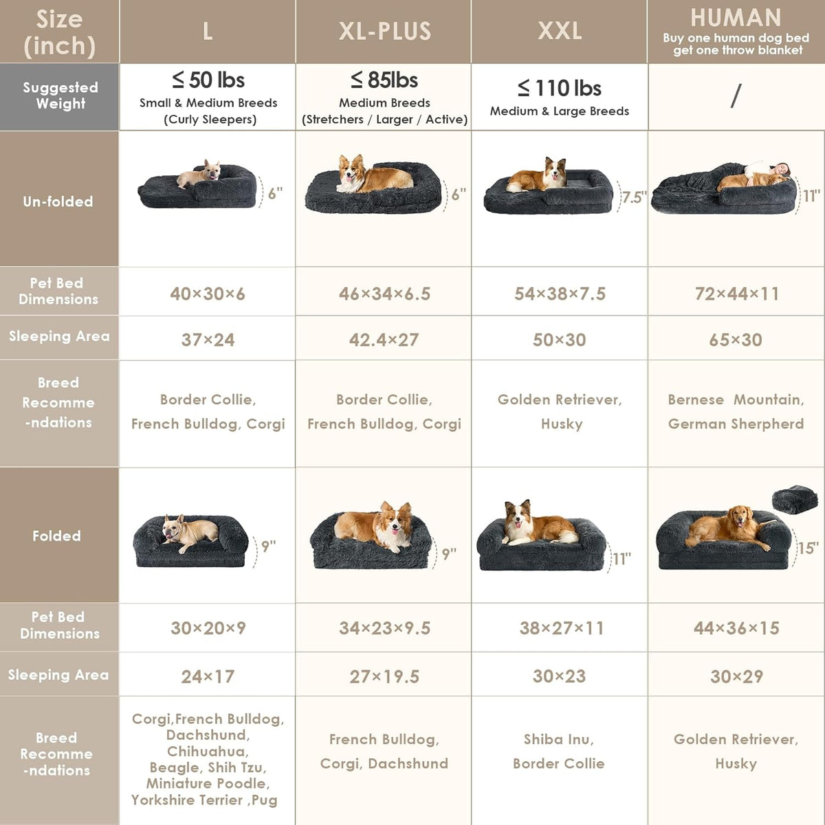 eheyciga foldable xxl dog bed for large sized shown in use
