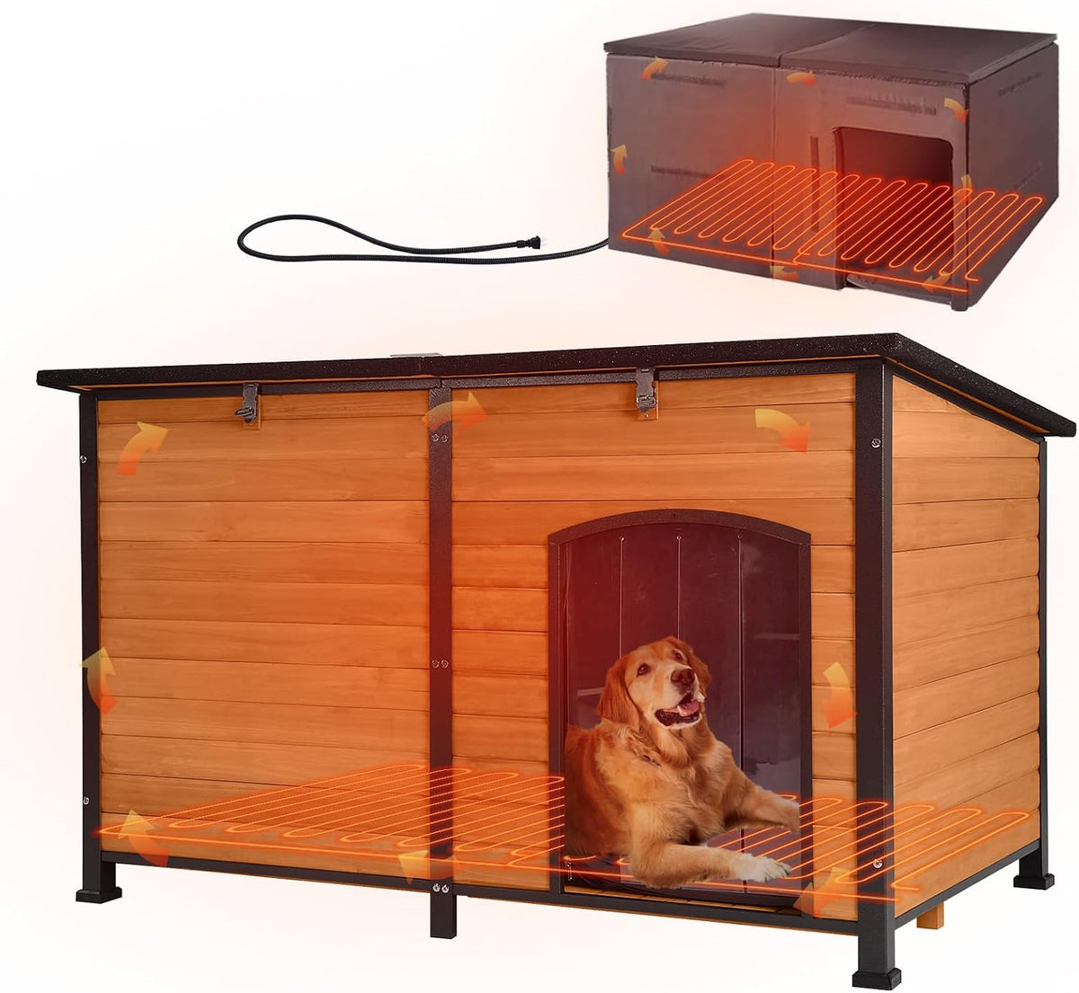 gutinneen extra large heated dog house insulated dog, main product view