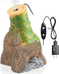 reptile humidifier fogger, bamboo trunk humidifier with top, main product view