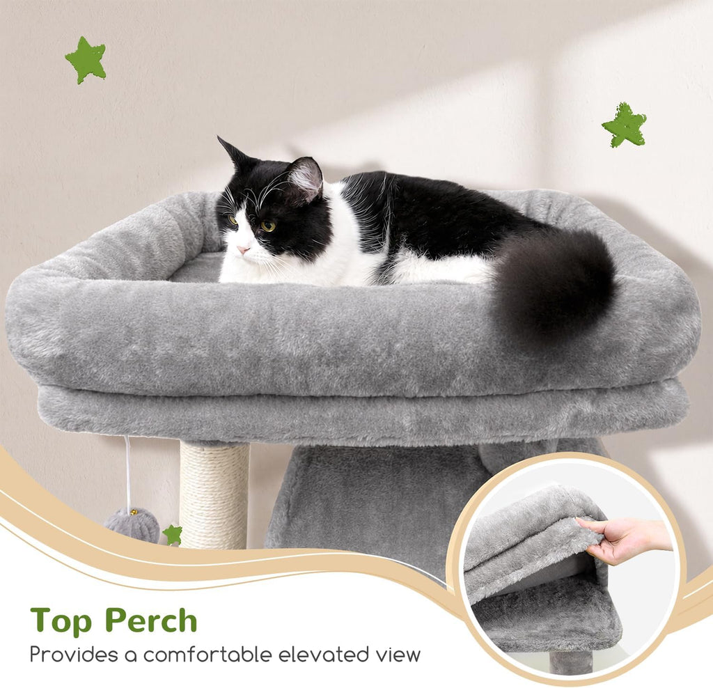 globlazer f70 pro heavy duty cat tree tower shown in use