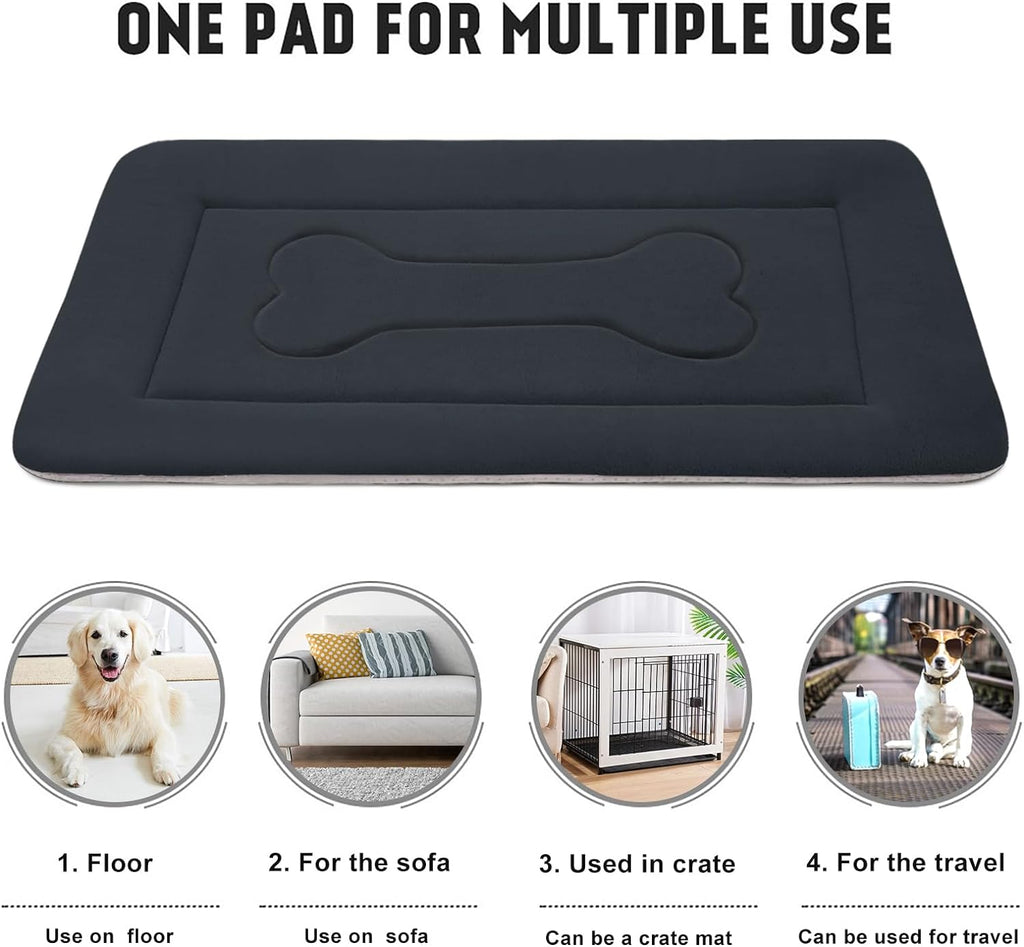 extra large dog bed soft dog crate pad, side view
