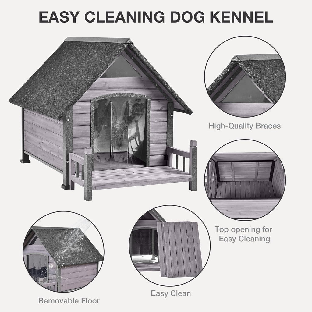dog house outdoor for extra large breed dogs showing dimensions