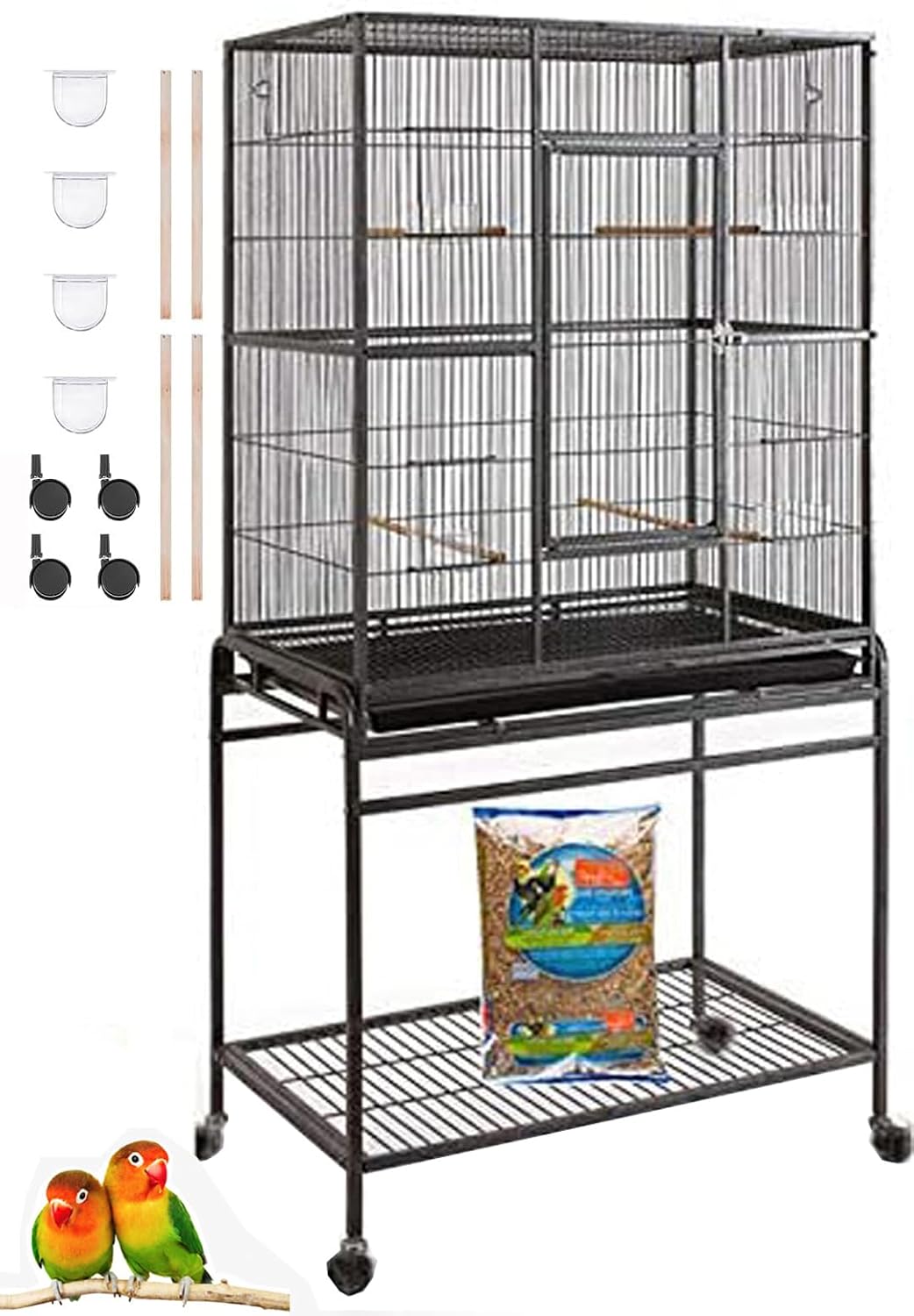 54" large wrought iron metal bird flight breeder, main product view