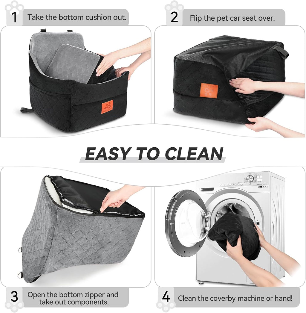 gl glenslave dog car seat for small/medium dogs on a desk or shelf