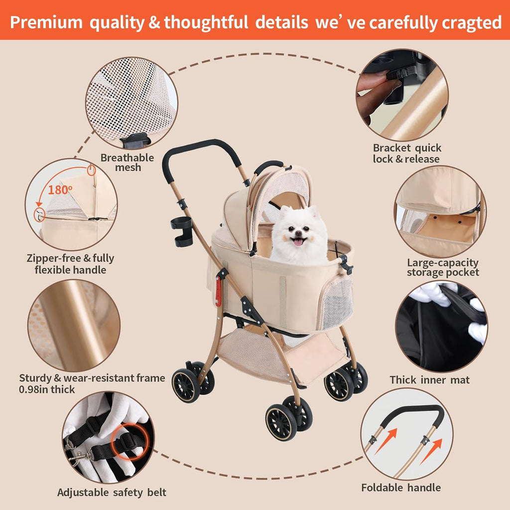 mila&louis dog stroller, 22" pet cradle for small, package contents