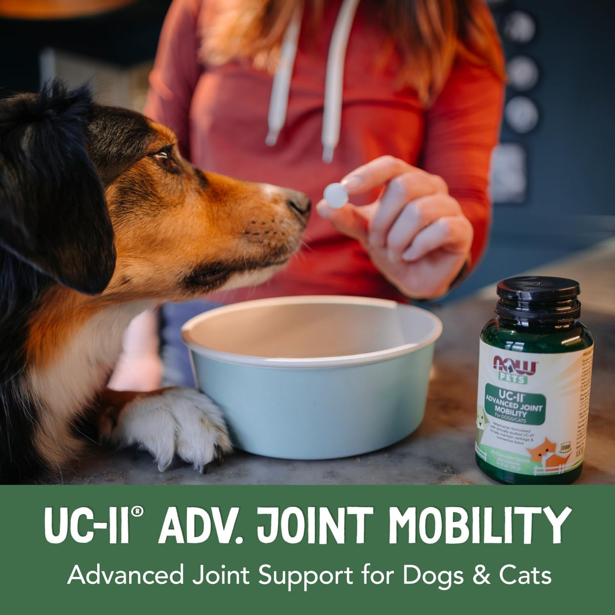 now pets, uc-ii® advanced joint mobility for dogs, side view