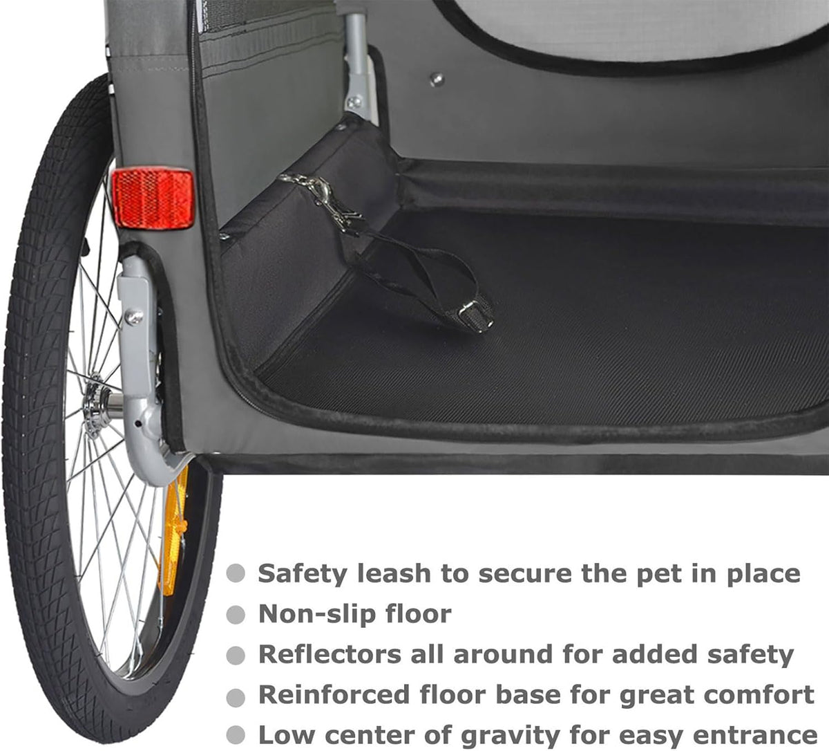doggyhut® premium x large pet bike trailer up, side view