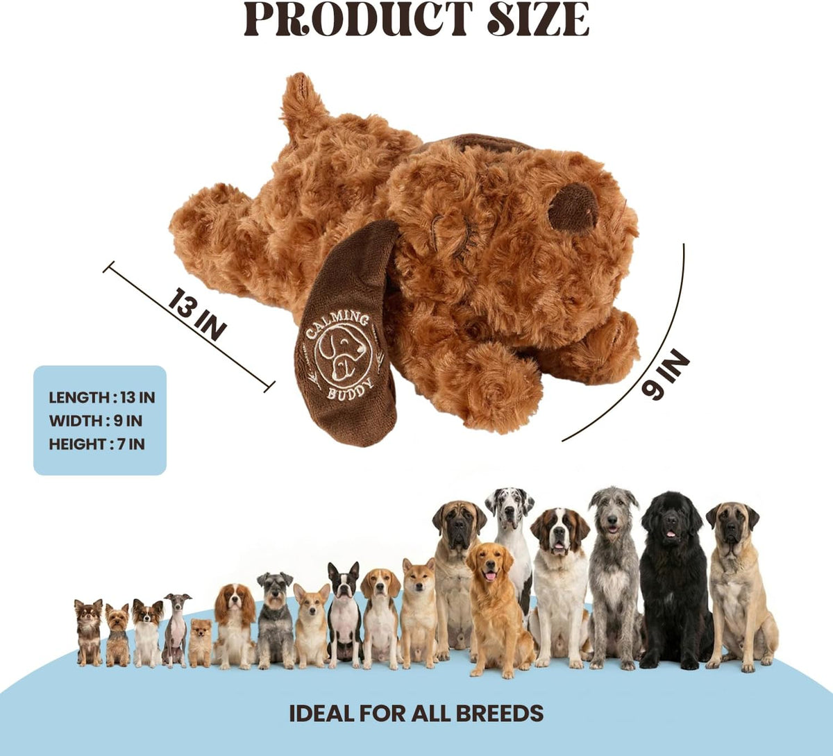 original buddy - puppy heartbeat toy for anxiety shown in use