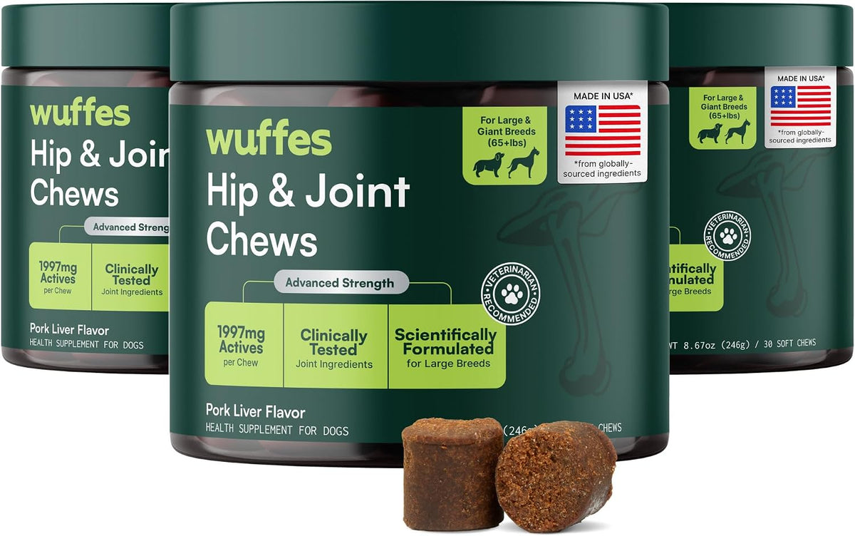 wuffes advanced hip & joint chews for large, main product view