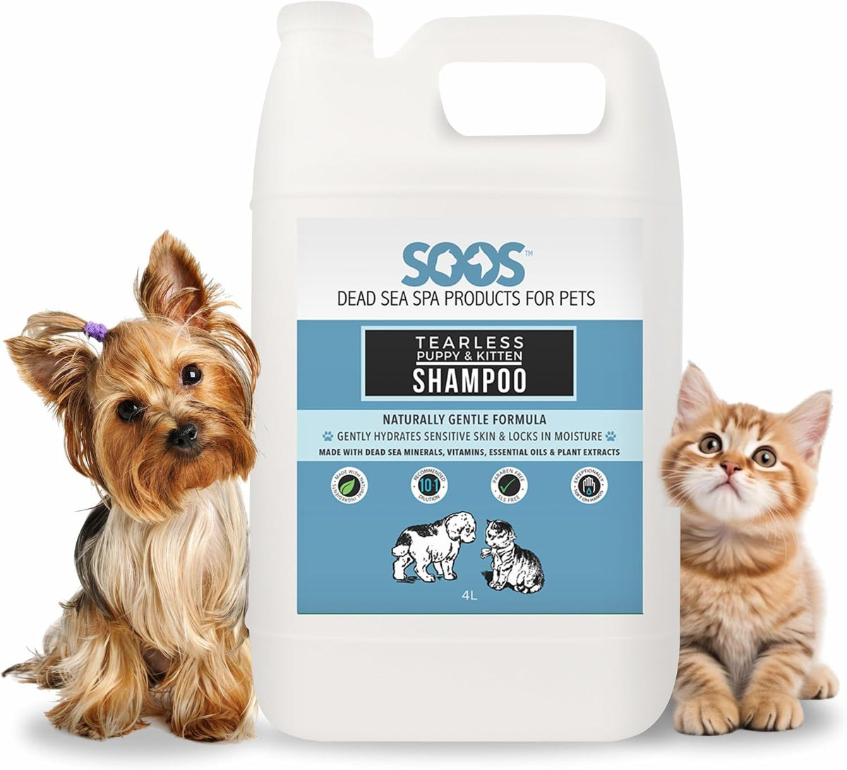 soos pets pet shampoo natural dead sea tear-less, main product view