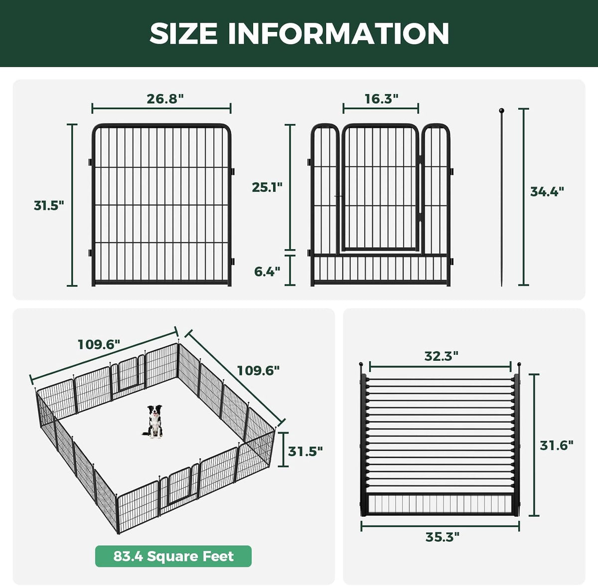 fxw rollick dog playpen with rv step grid, close-up detail