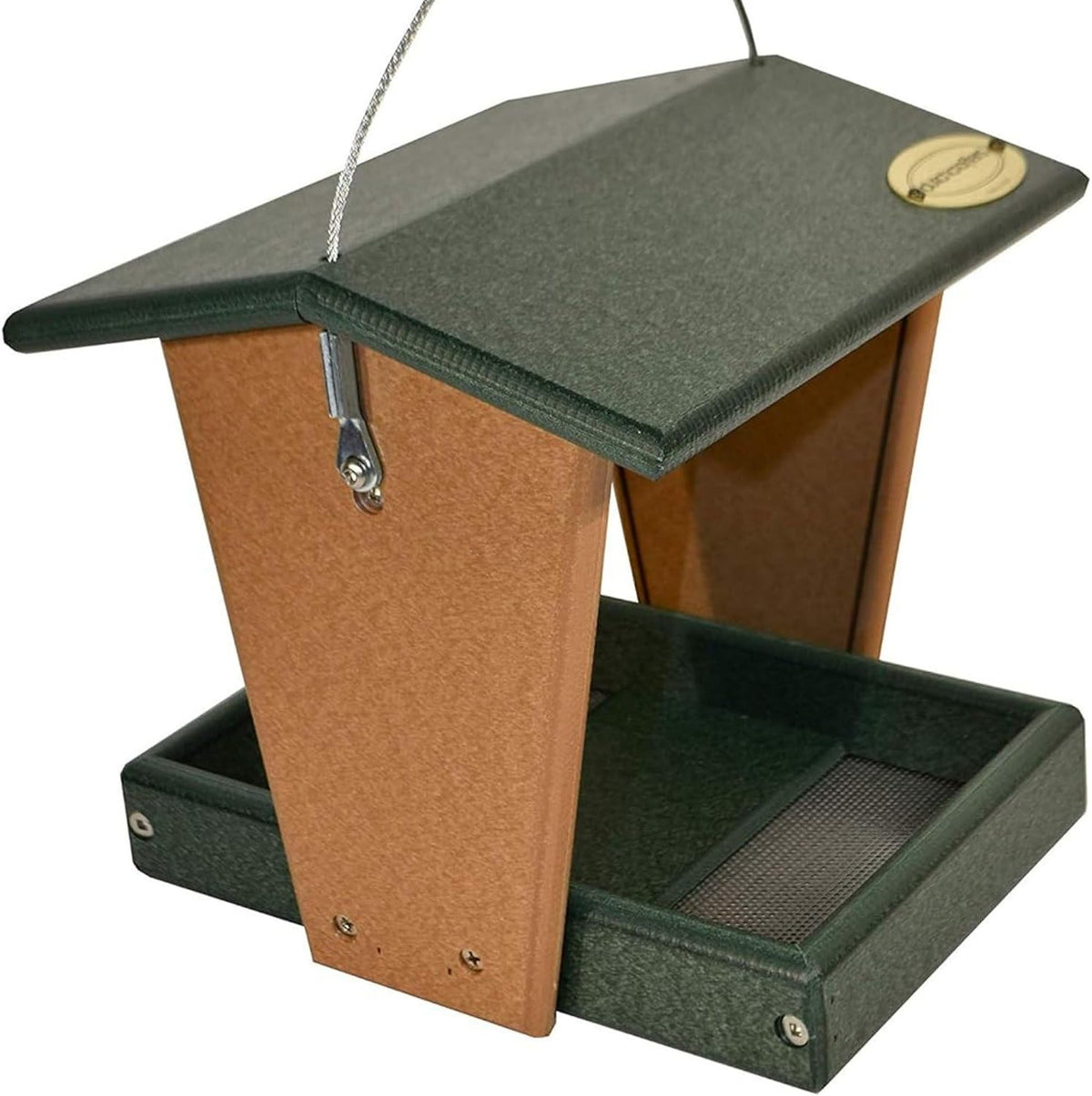 dutchcrafters plastic hanging hopper bird feeder, small bird, main product view