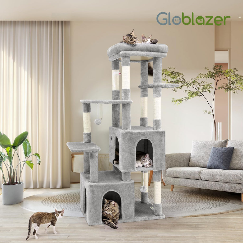globlazer heavy duty cat trees for big cats on a desk or shelf
