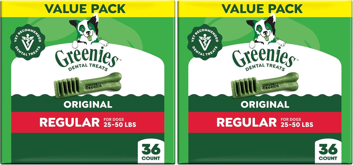 greenies veterinarian-recommended adult natural dental dog treats regular, main product view