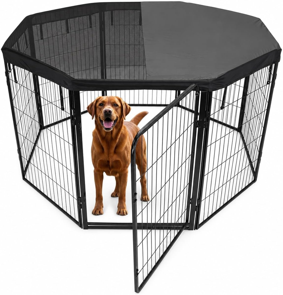 dog playpen w/octagon top shade cover - 40, main product view
