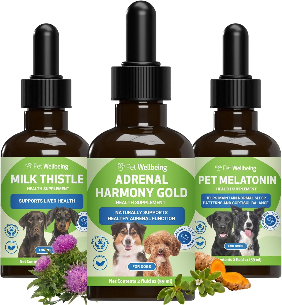pet wellbeing adrenal care kit for dogs, main product view