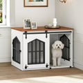 mahancris dog crate furniture, 31.5" farmhouse dog kennel, main product view