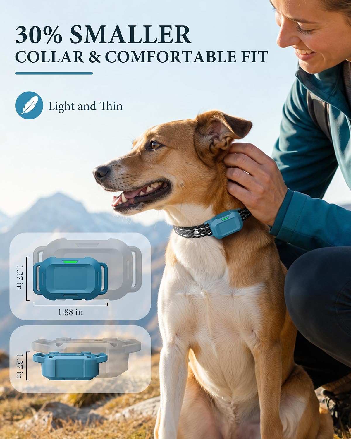 dog shock collar 2 dogs - 4200ft dog shown in use