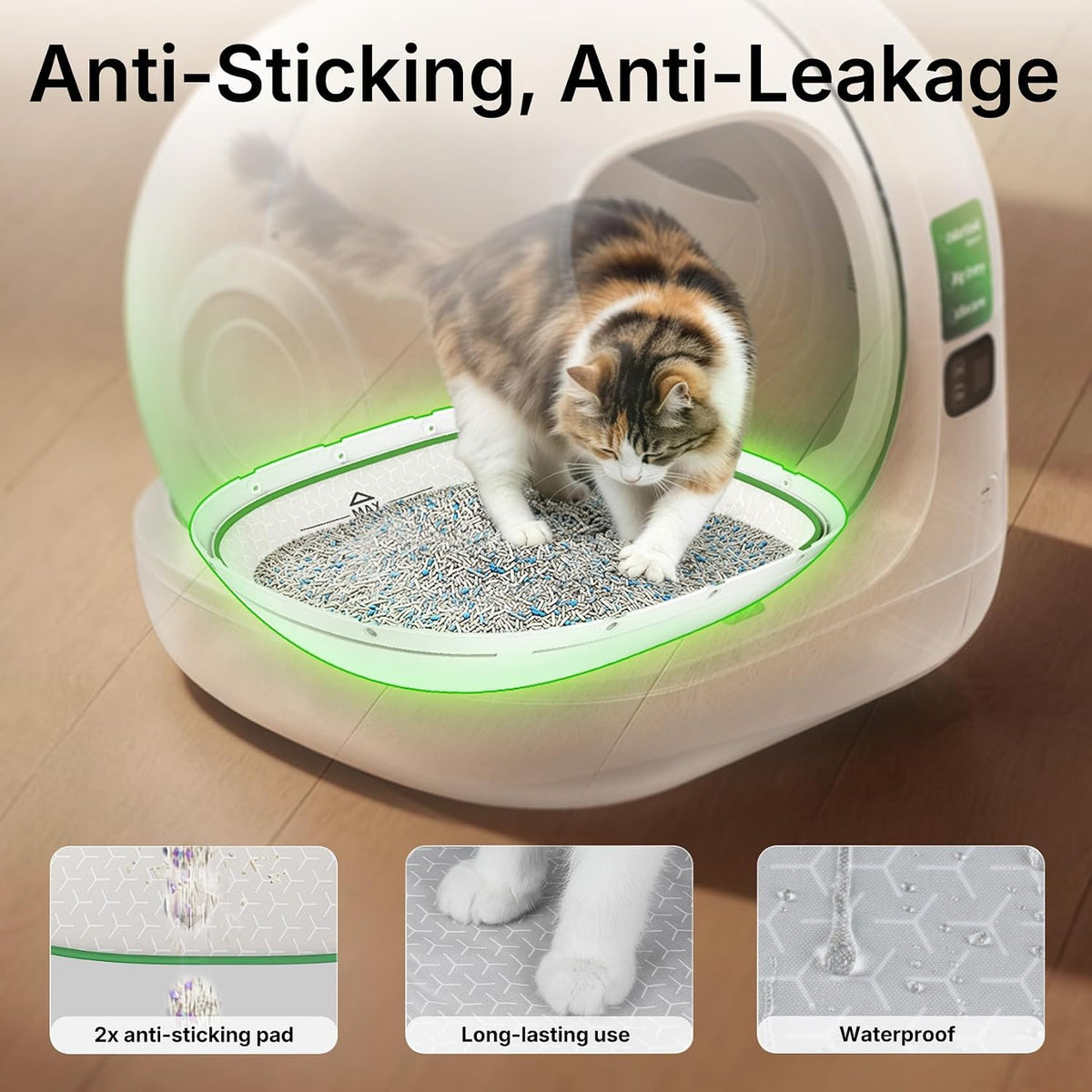 petkit purobot max 3 automatic litter box large, side view