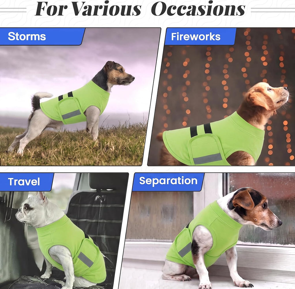 migohi dog anxiety relief coat, xl, lightgreen, package contents
