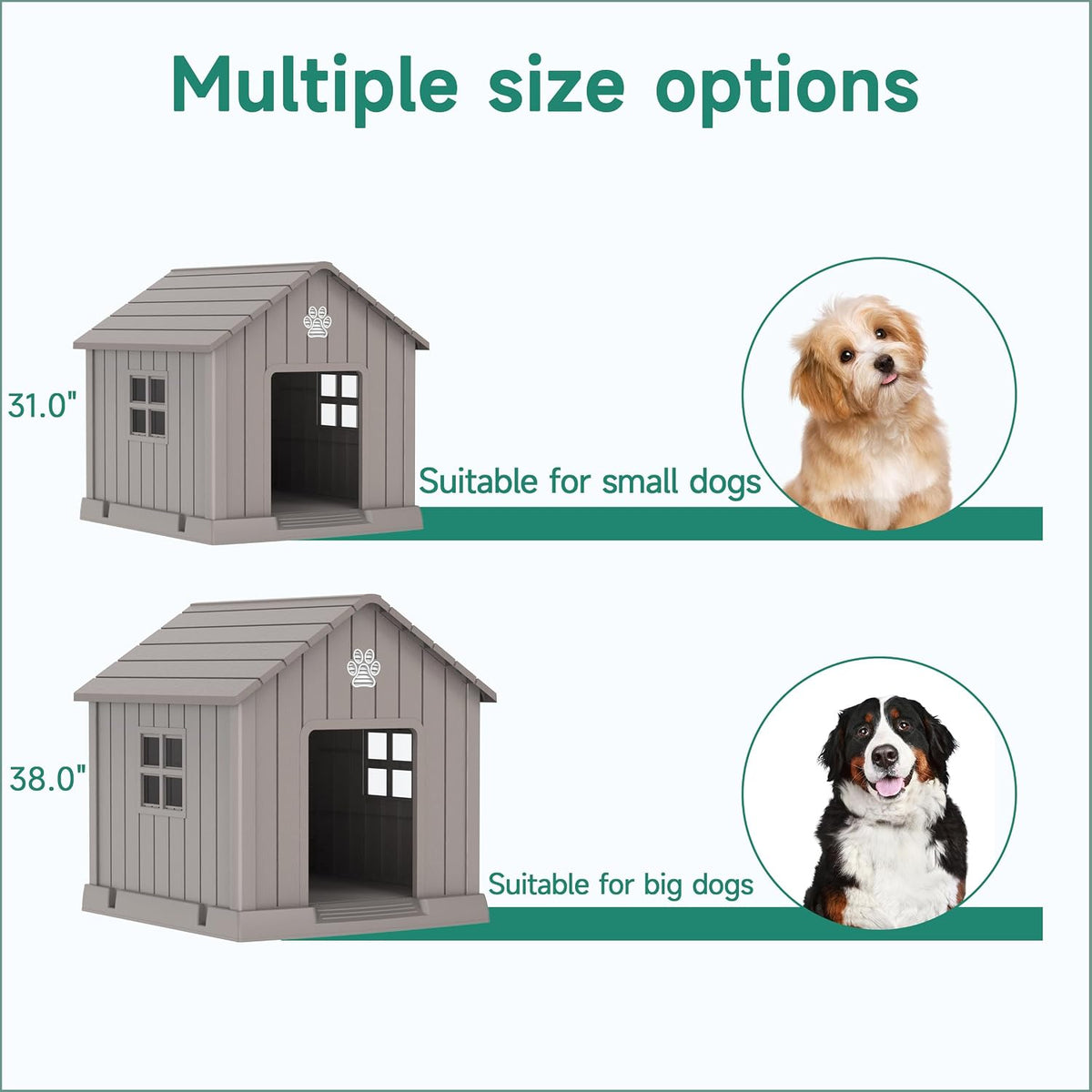 drato dog house indoor outdoor for small to showing dimensions