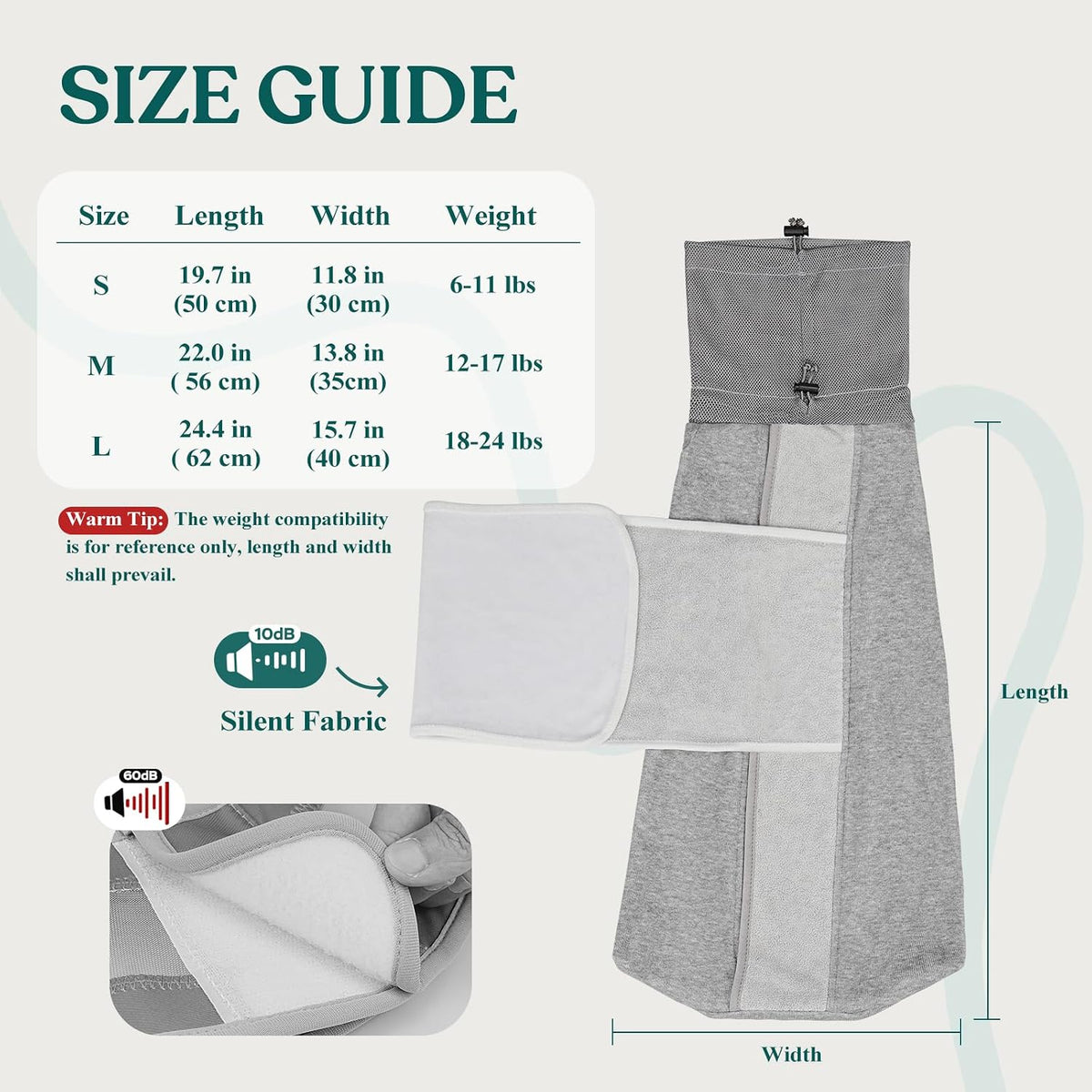 supet cat grooming wrap for cutting nails, self-adhesive, side view