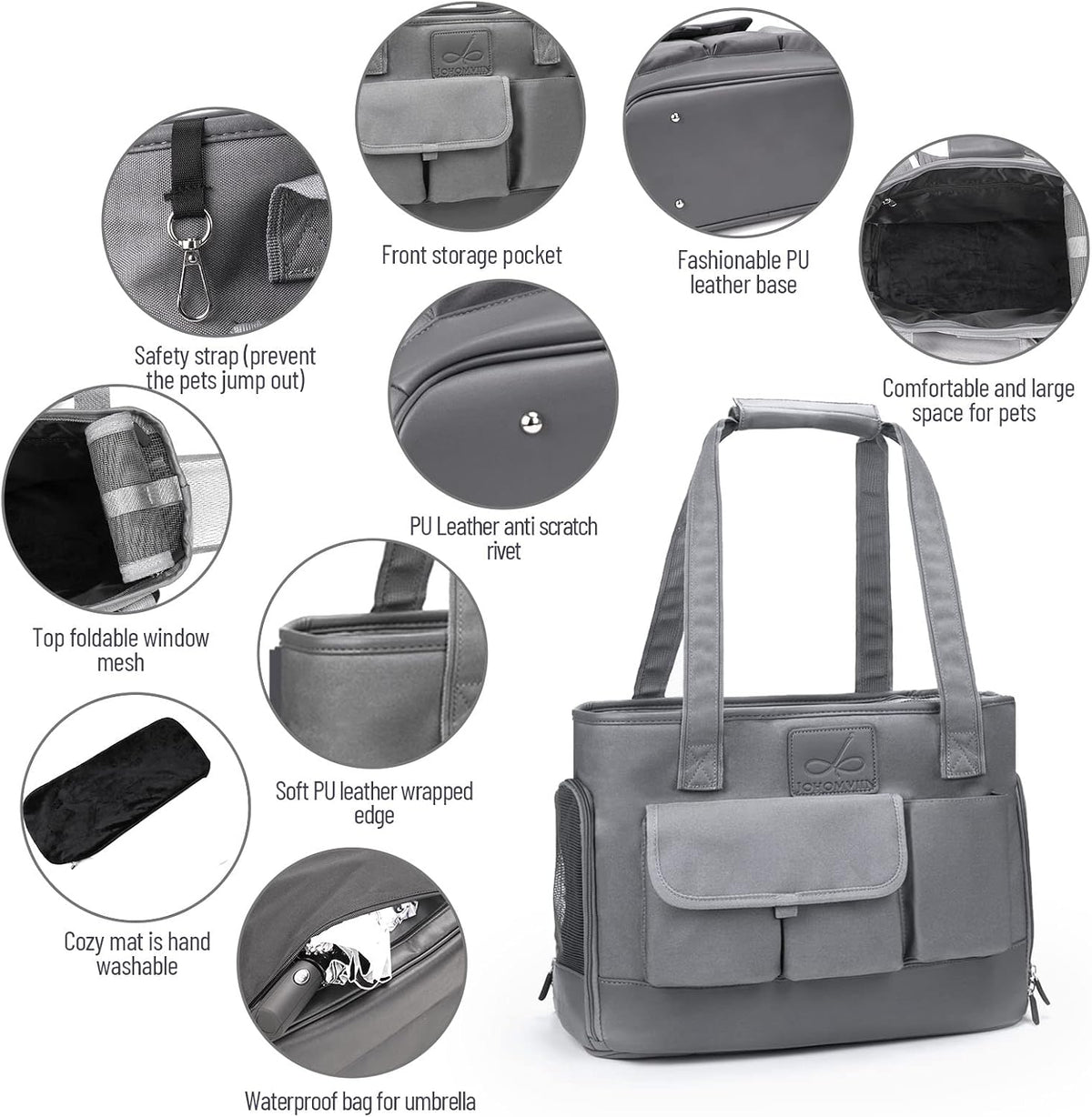 dog carrier, cat carrier, pet carrier, foldable waterproof, close-up detail