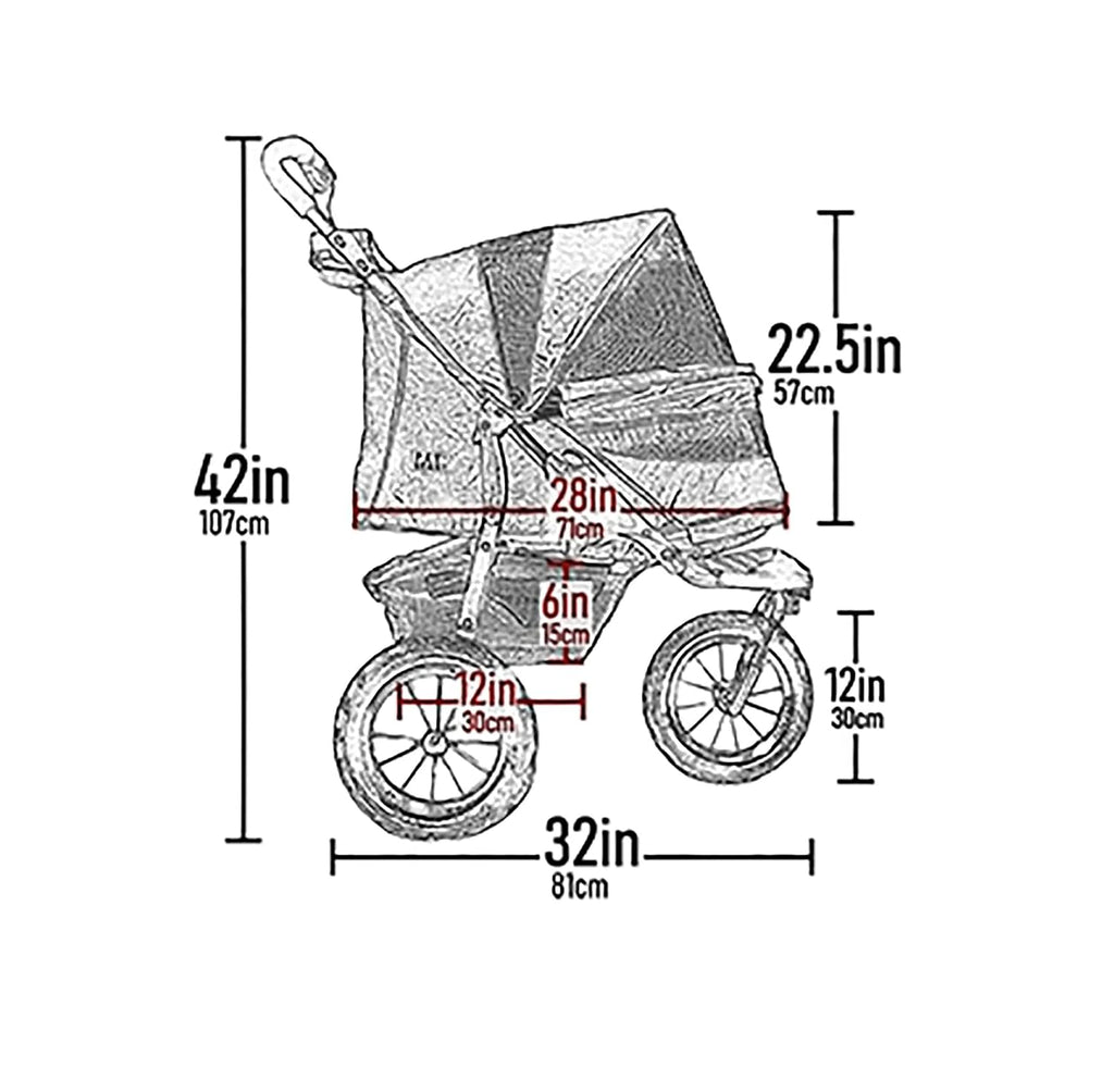 pet gear no-zip jogger pet stroller for cats/dogs shown in use