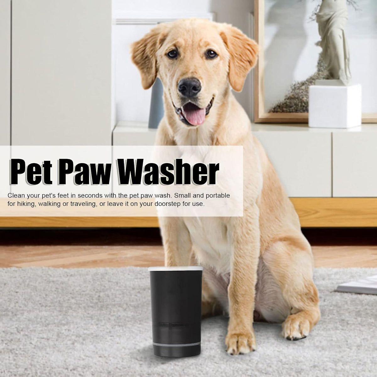 dpofirs pet washer, automatic usb rechargeable soft brushes shown in use