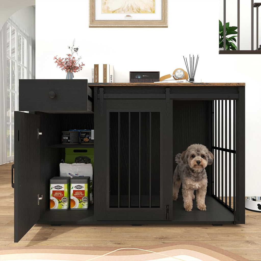 verano garden 44" dog crate furniture, dog kennel, package contents
