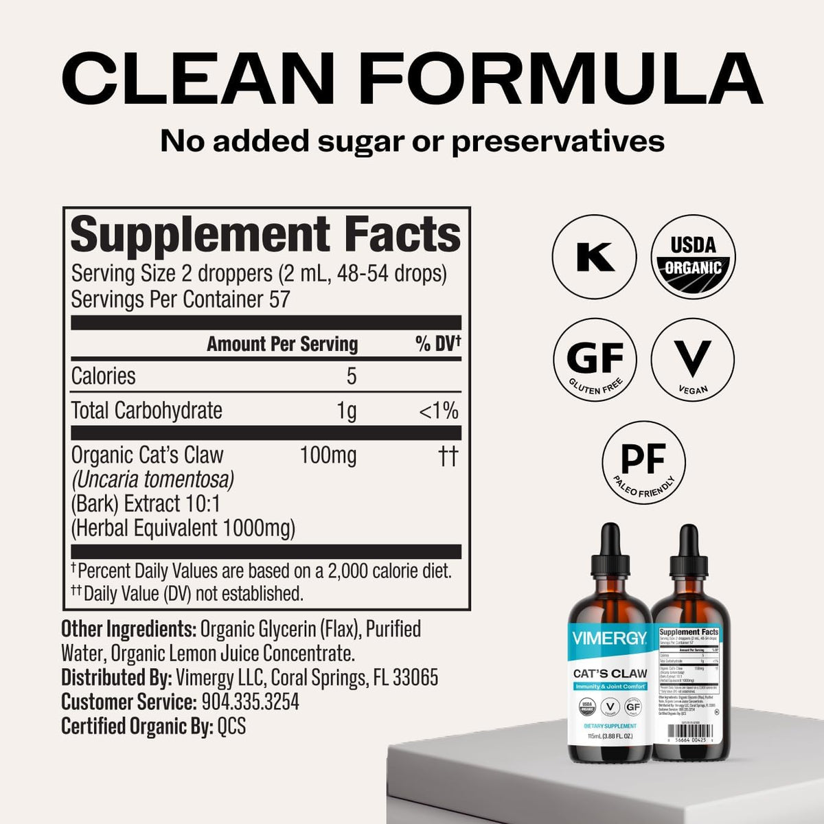 cat's claw 10:1 extract, whole body immunity*, alcohol-free shown in use