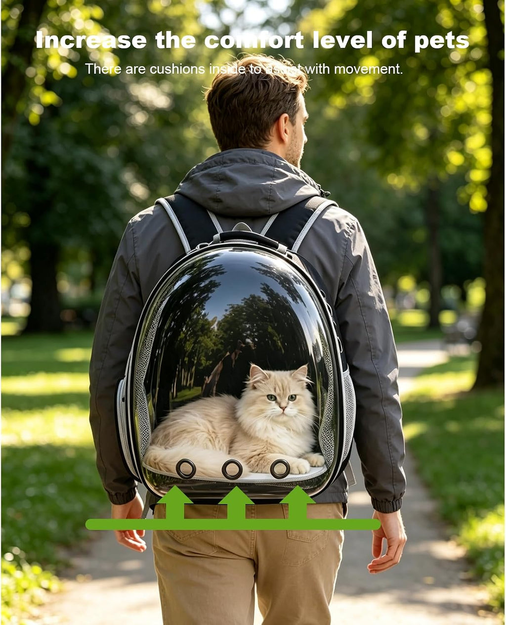 expandable pet backpack 14"×15"×16.5" cats dogs carrier bag, package contents