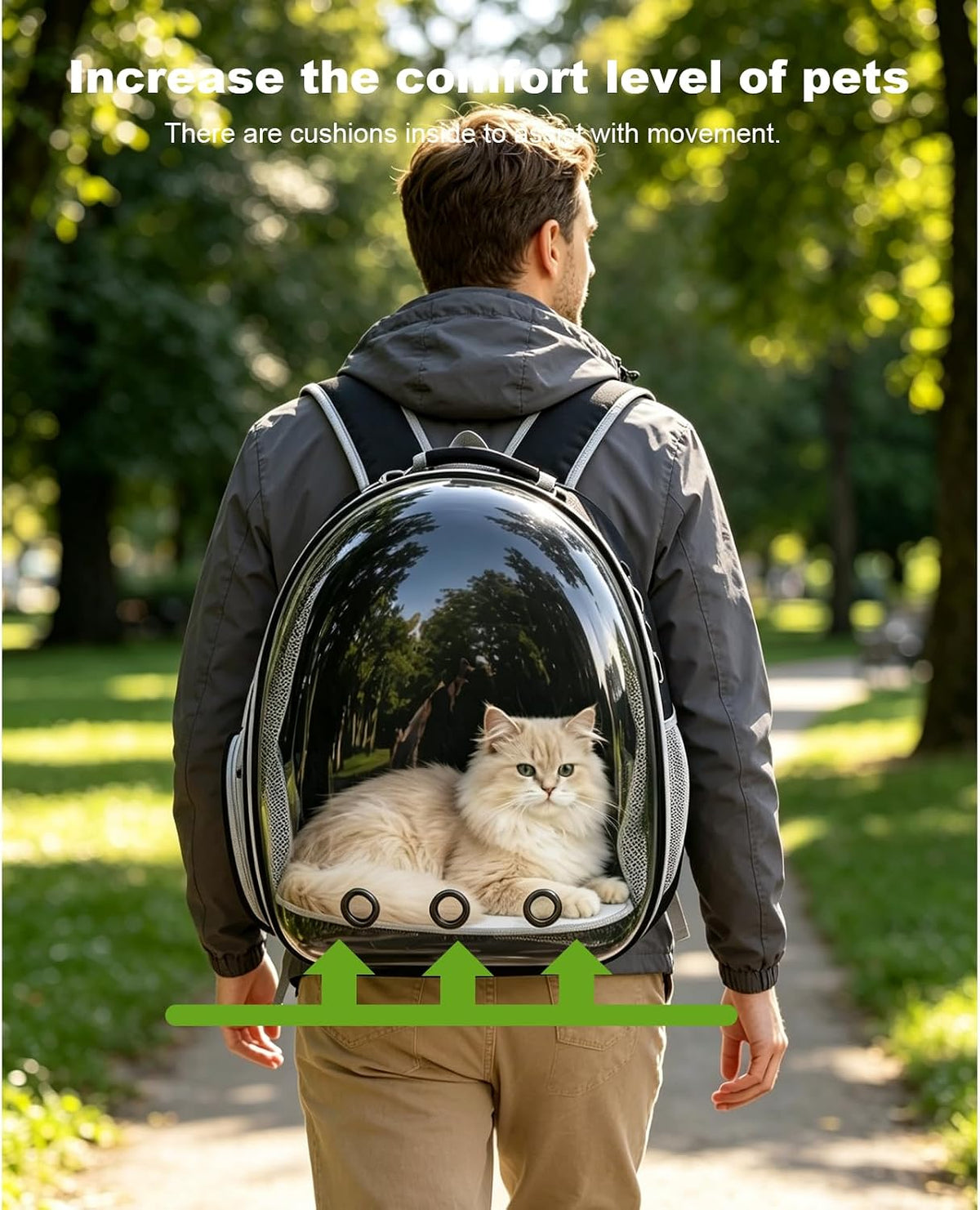 expandable pet backpack 14"×15"×16.5" cats dogs carrier bag, package contents