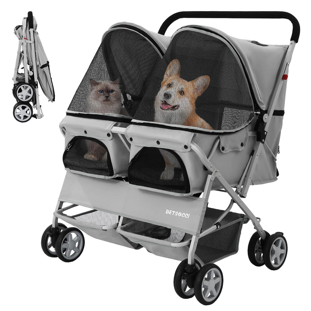 double pet stroller for 2 small dogs &, main product view