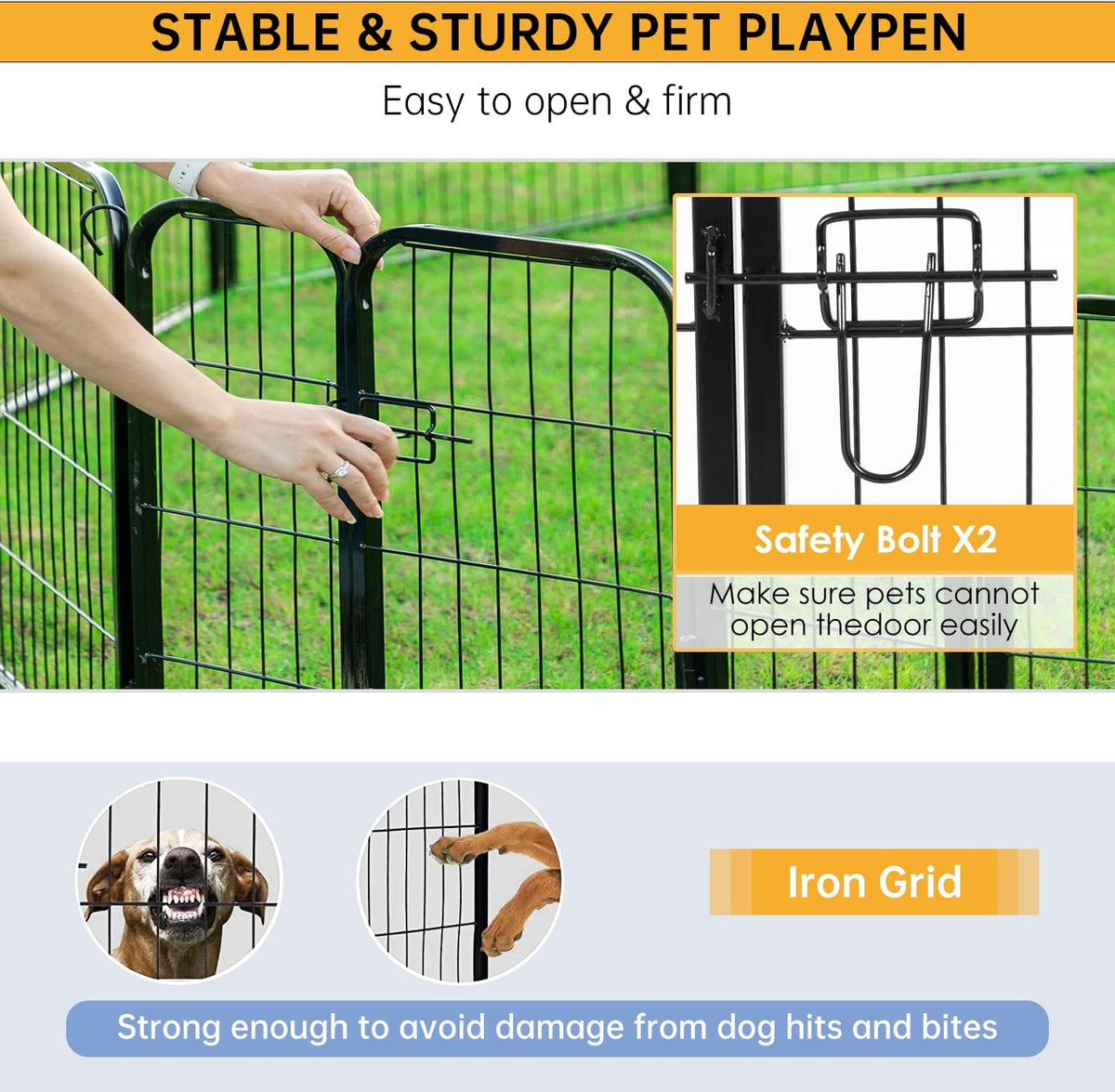 bestpet | dog playpen | 24", 32 panels showing dimensions