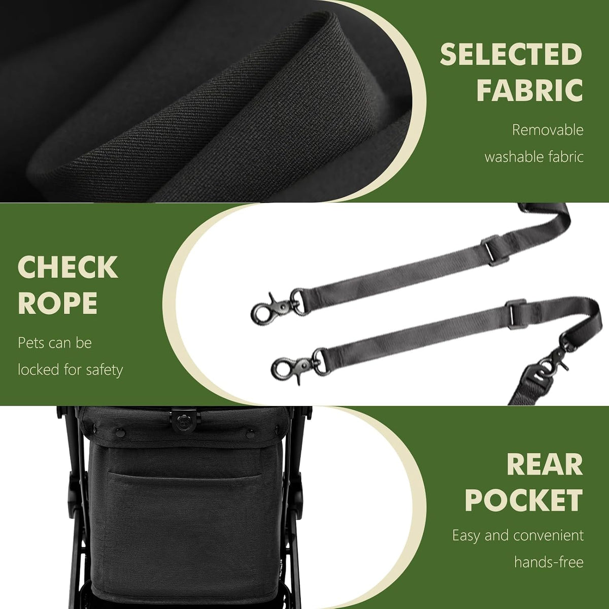 pet stroller for small medium dogs cats, dog, front angle view