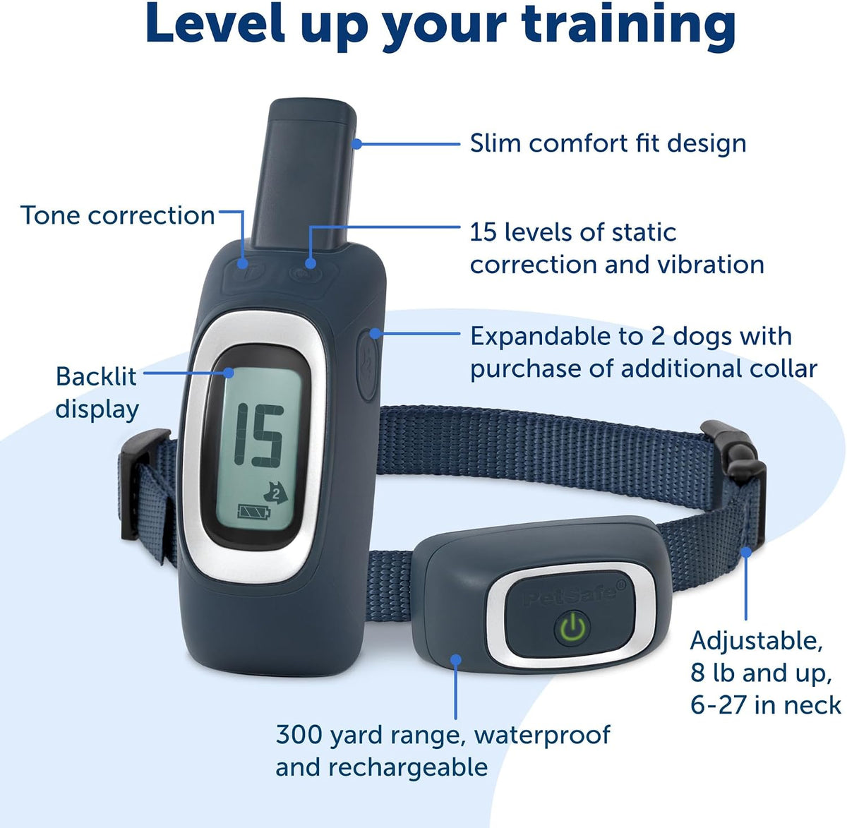 petsafe 300 yard remote training collar – choose, side view