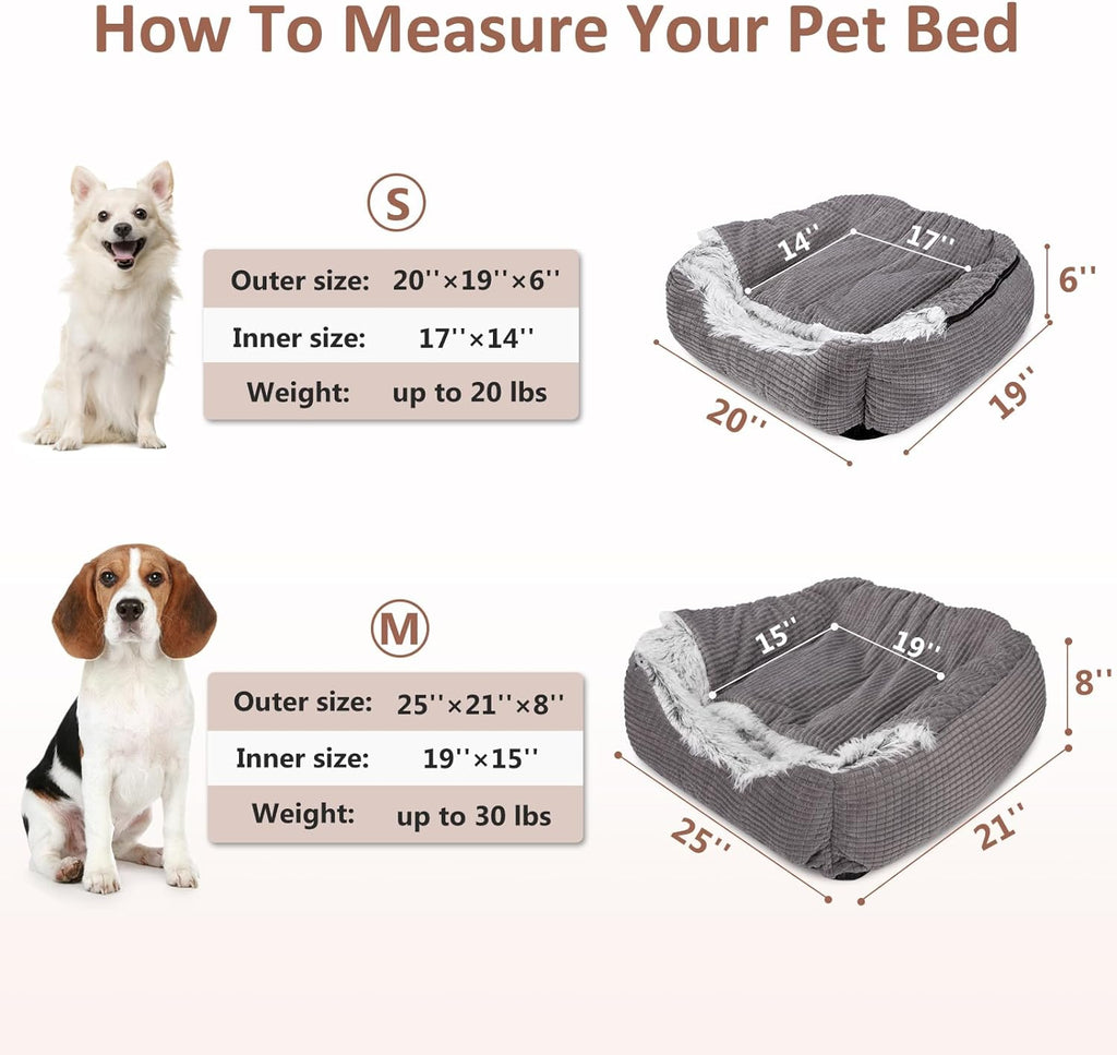 mixjoy dog beds for small medium dogs with, side view