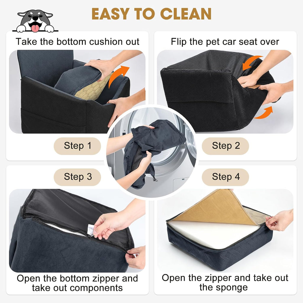 joejoy dog car seats for small medium dogs, front angle view