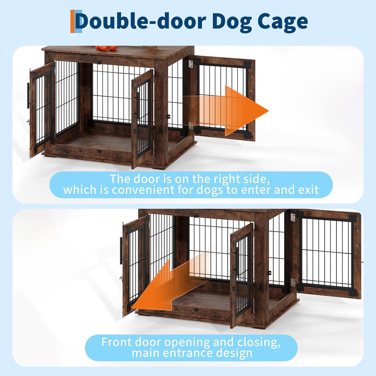 farmhouse dog crate furniture end table - heavy, package contents