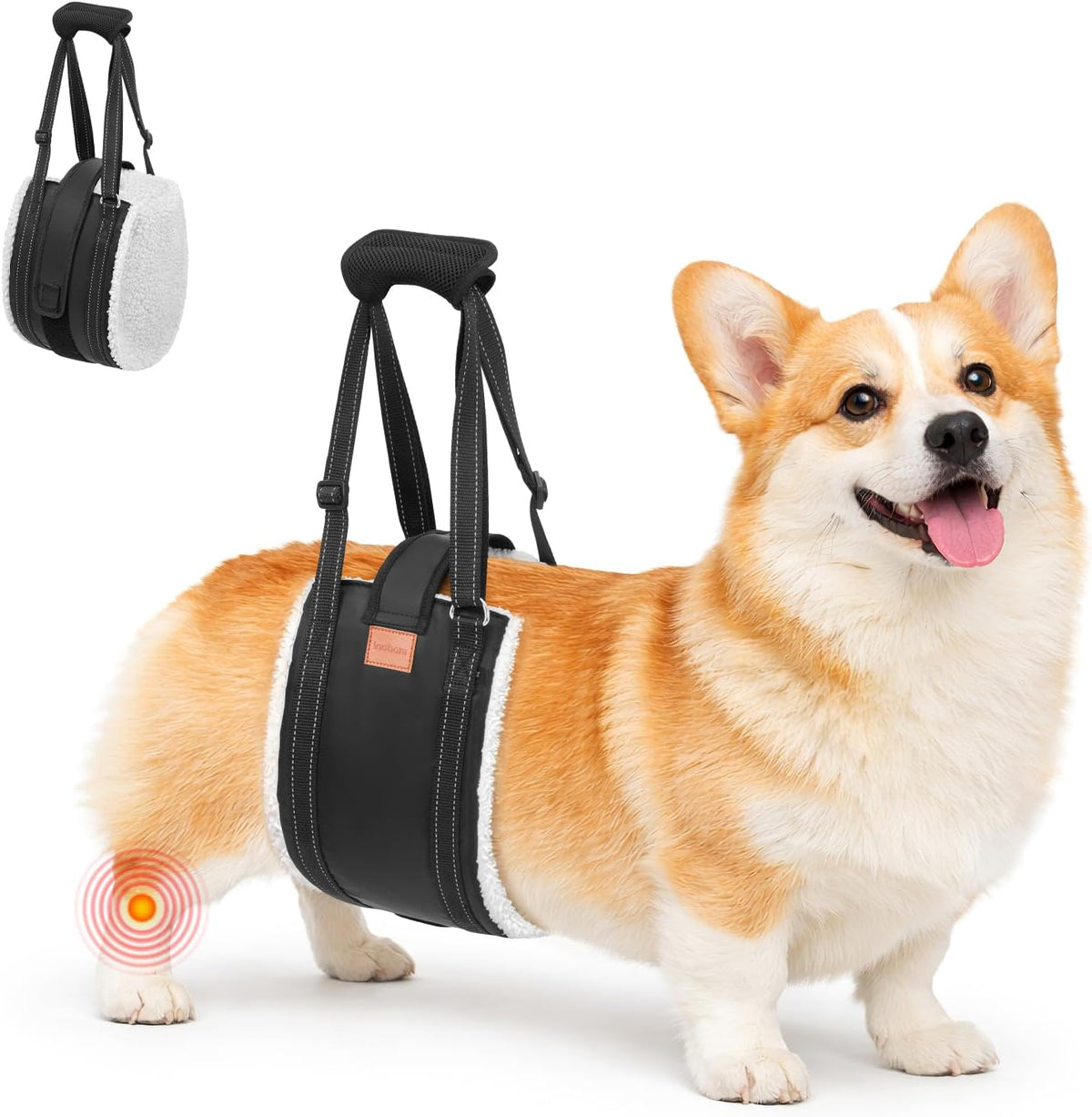 loobani adjustable dog sling for large dogs hind, main product view