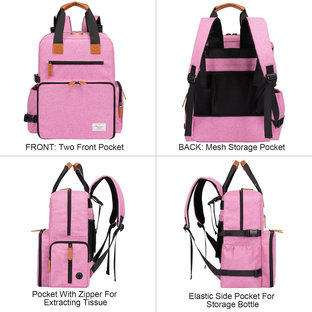 modoker dog travel backpack set with 2 food shown in use