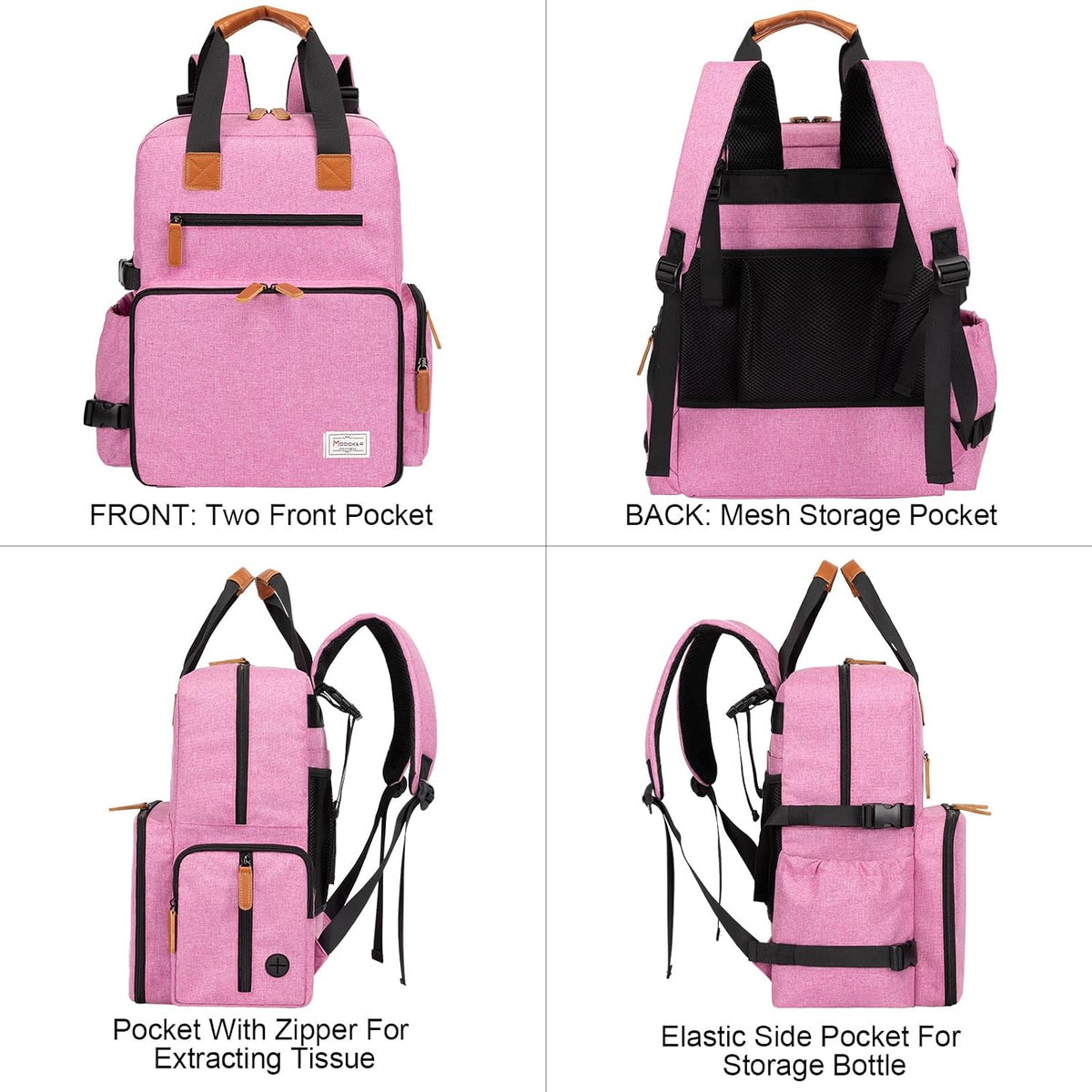 modoker dog travel backpack set with 2 food shown in use
